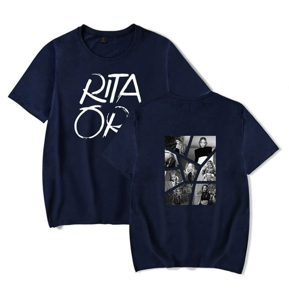 Rita Ora Loose summer hip-hop rap women's men's short sleeved T-shirt top