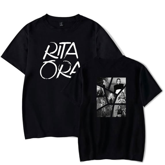 Rita Ora Merch T-shirt Classic Round Neck Casual Short Sleeves Men And Women Summer Street Wear