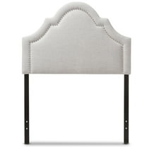 Rita Upholstered Twin Headboard in Grayish Beige