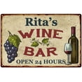 thumbnail image 1 of Rita's Rustic Wine Bar Sign Wall Décor Kitchen Gift 8 x 12 Matte Finish Metal 108120056100, 1 of 1