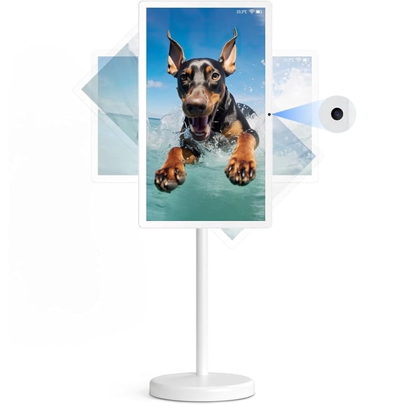 cooboom 22" 1080p Portable TV on Wheels Touch Screen Monitor Television Type