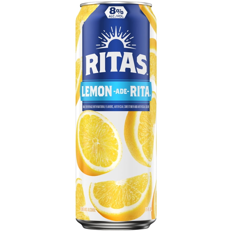Ritas Lemon-ade-rita Sparkling Margarita, 25 fl oz Aluminum 1 Can