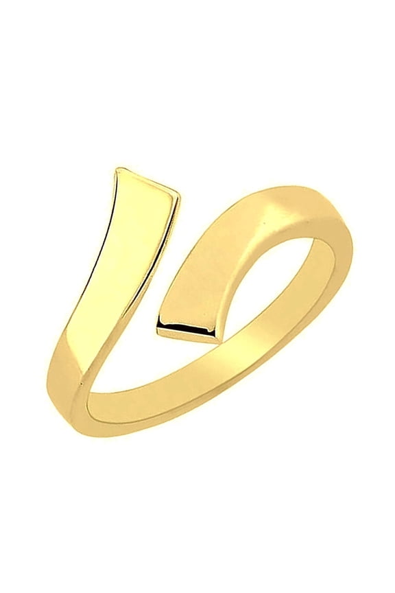 10K Yellow Gold Crossover Toe Ring, Gift Box