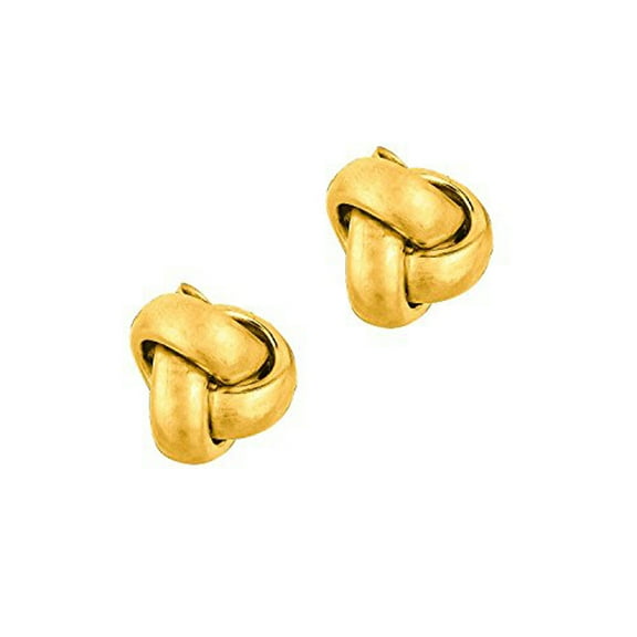 Ritastephens 14k Solid Yellow Gold Love Knot Mini Stud Earrings