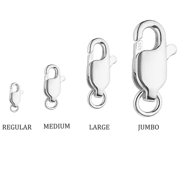 Ritastephens 14k White Gold Lobster Catch Lock Replacement, 8.5 mm