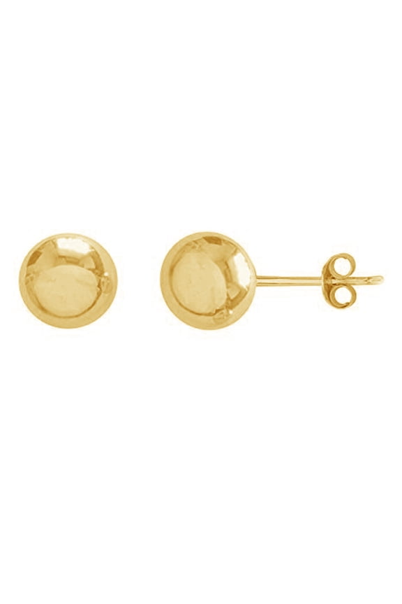 14k Yellow Gold Ball Stud Post Earrings 3,4,5,6,7,8mm (8 Millimeters)