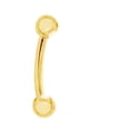 thumbnail image 1 of Ritastephens 16 Gauge Unisex Eyebrow Ring, 14k Yellow Gold Jewelry, 1 of 4