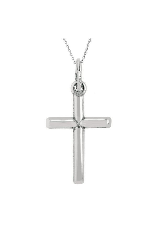 925 Sterling Silver Cross Pendant Necklace, 16 Inches, Cable Chain, Includes Gift Box
