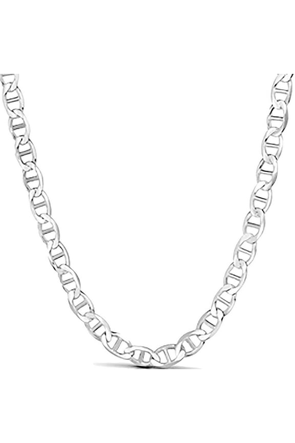 925 Sterling Silver Mariner Link Chain Necklace, 22-Inch, Hypoallergenic, Nickel-Free