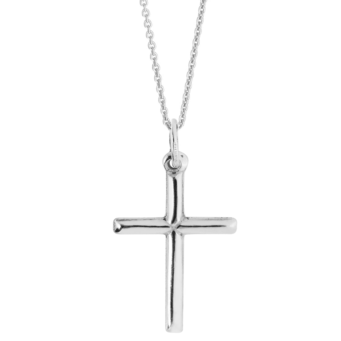 Ritastephens 925 Sterling Silver Small Italian Cross Charm Women Pendant Necklace 18x30mm