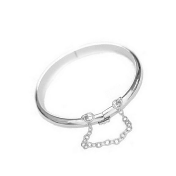 Ritastephens Children's 925 Sterling Silver Shiny Baby Kids Bangle Bracelet 5.5 inches
