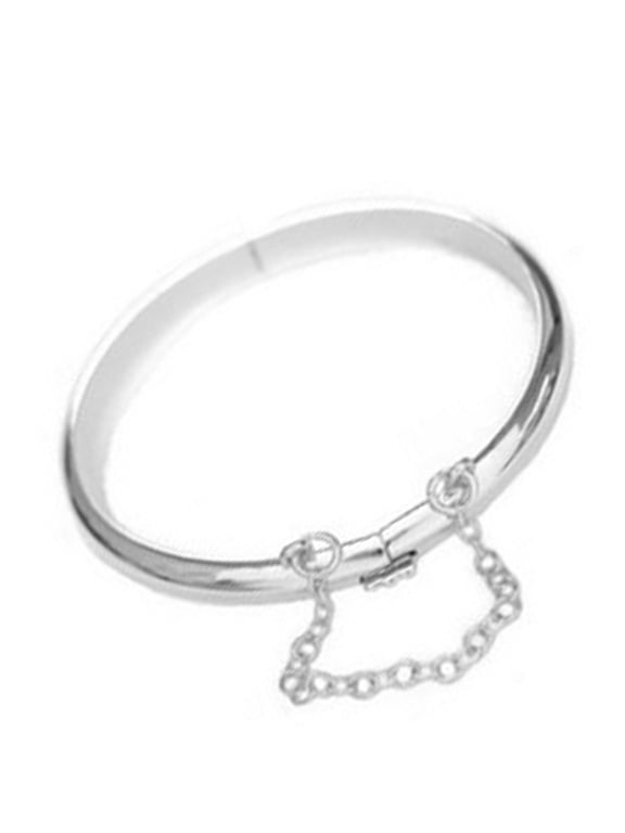 Children's 925 Sterling Silver Shiny Baby Kids Bangle Bracelet 5.5 inches