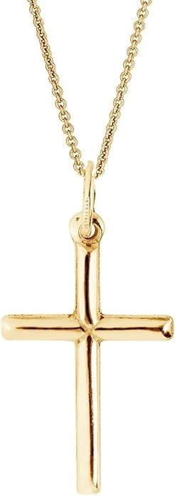 Ritastephens Genuine 925 sterling silver gold-tone cross pendant ...