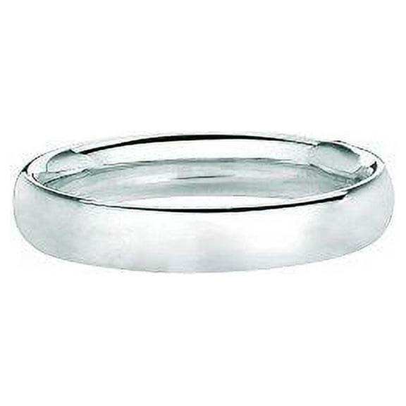 Ritastephens Solid Sterling Silver or Gold tone Comfort Fit Wedding Band 4mm Ring Size 5-10