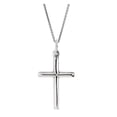 thumbnail image 1 of Ritastephens Sterling Silver Cross Charm Pendant Necklace, 16 in Rolo Chain, Includes Gift Box, 1 of 4