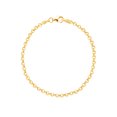 thumbnail image 1 of Ritastephens Sterling Silver Gold Plated Rolo Foot Ankle Chain Anklet, 1 of 5