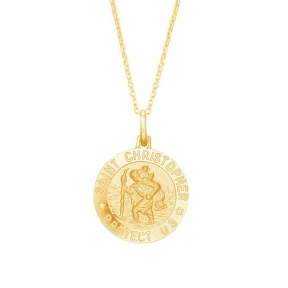 Ritastephens Sterling Silver Gold Tone Mini Round Necklace, 18 Inches, Cable Chain, Includes Gift Box