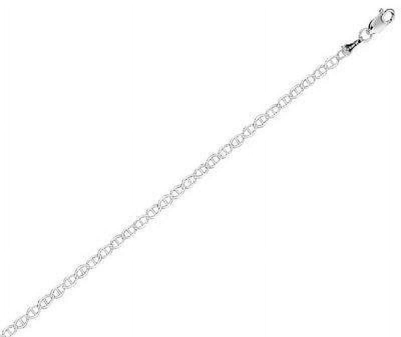 Ritastephens Sterling Silver Mariner Link Chain Anklet 11 Inches for Female Adults, and Teens