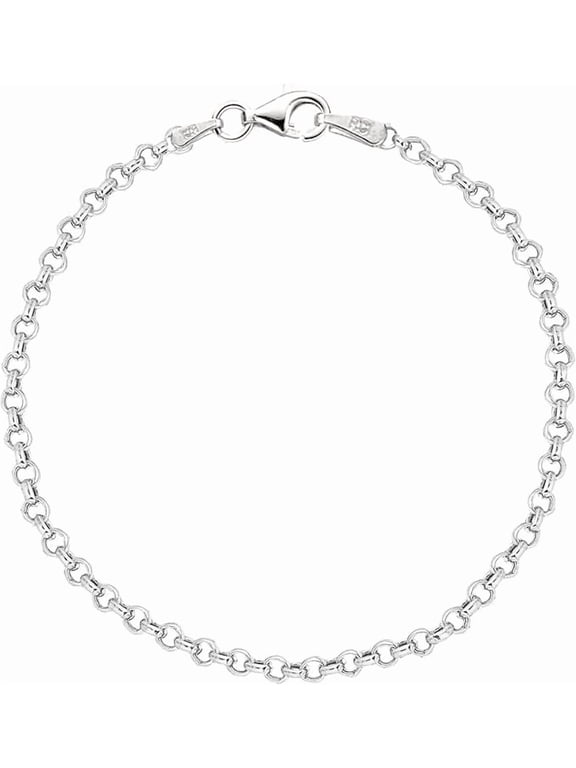 Sterling Silver Rolo Anklet 11"