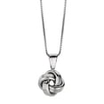 thumbnail image 1 of Ritastephens Sterling Silver Swirl Love Knot Charm Pendant Necklace Chain 18 Inches, 1 of 5