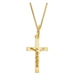 thumbnail image 1 of Ritastephens Unisex 925 Sterling Silver or Gold Tone Baby Flat Cross Pendant Necklace(16,18,20"), 1 of 5