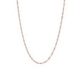 thumbnail image 1 of Ritastphens 14k Rose Pink Gold Singapore Chain Necklace 0.85 mm 16 Inches, 1 of 5