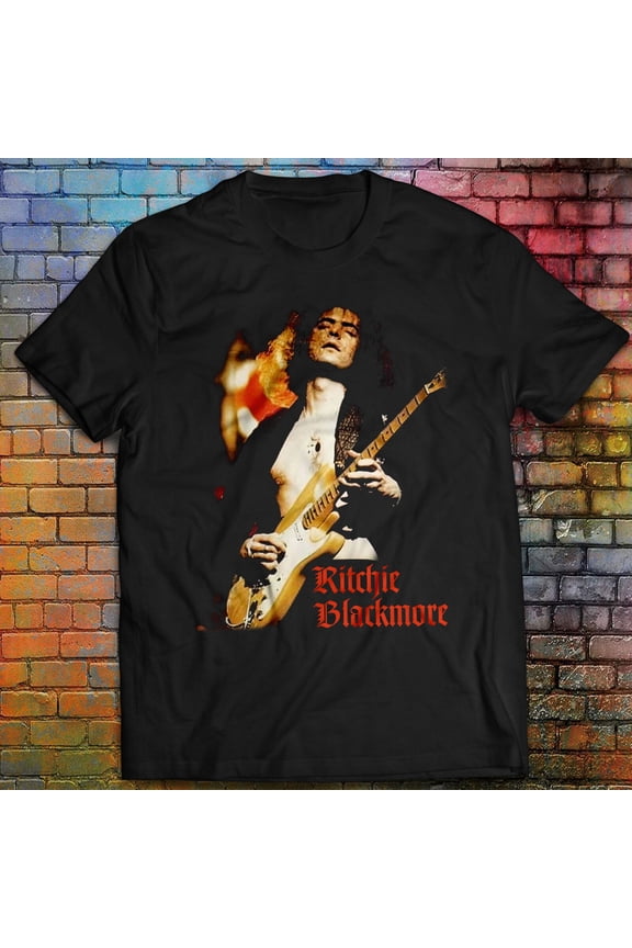 Ritchie Blackmore Men's Tee Regular Size Cotton T-shirt Deep Purple in Rock