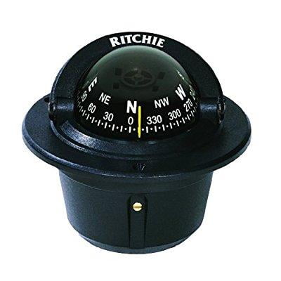 f-50 ritchie navigation explorer compass 2 3/4-inch dial with flush mount (black)