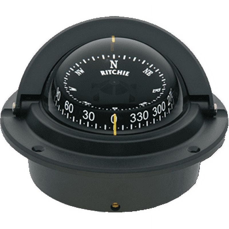 RITCHIE COMPASSES F-83 Compass, Flush Mount, 3" Combi, Black