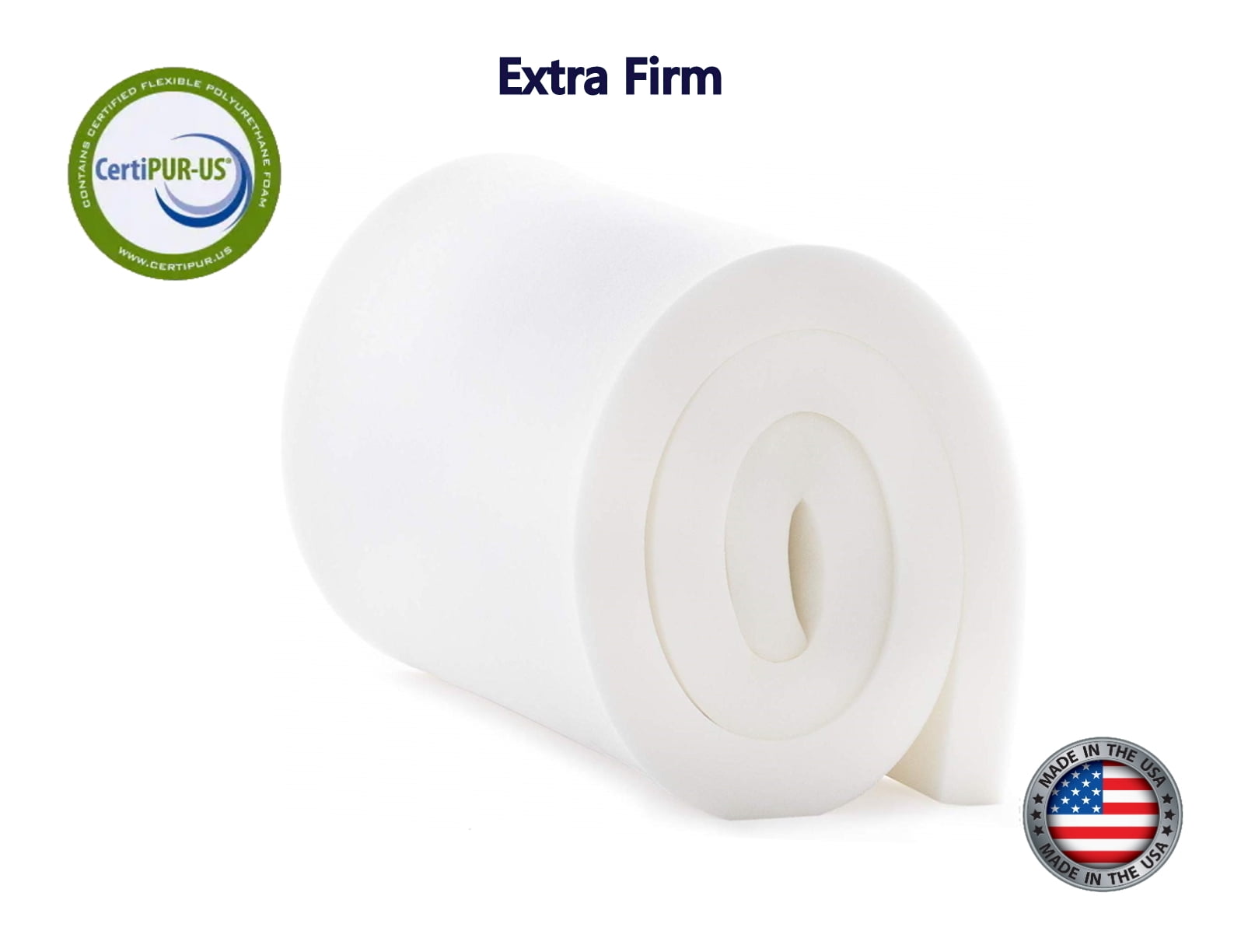 Ritchie Foam 2" Height x 24" Width x 80" Length (Extra-Firm) Upholstery Cushion, Made in USA - Ritchie Foam & Mattress