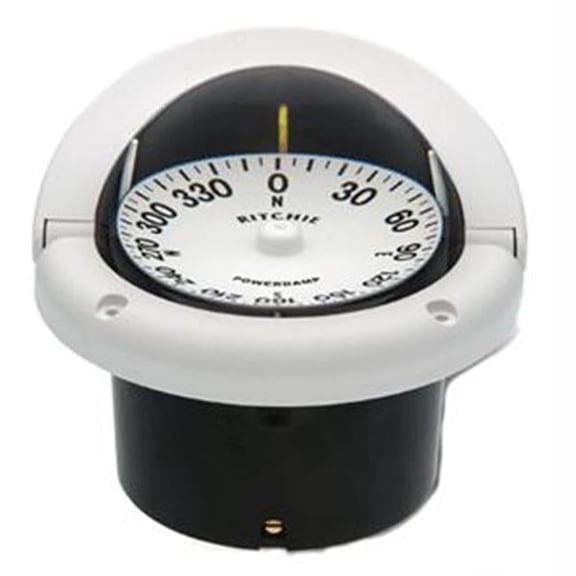 Ritchie HF-742W Helmsman Compass - Flush Mount - White
