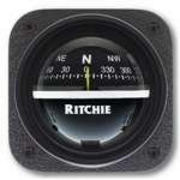 Ritchie V-537 Explorer Compass - Bulkhead Mount - Black Dial