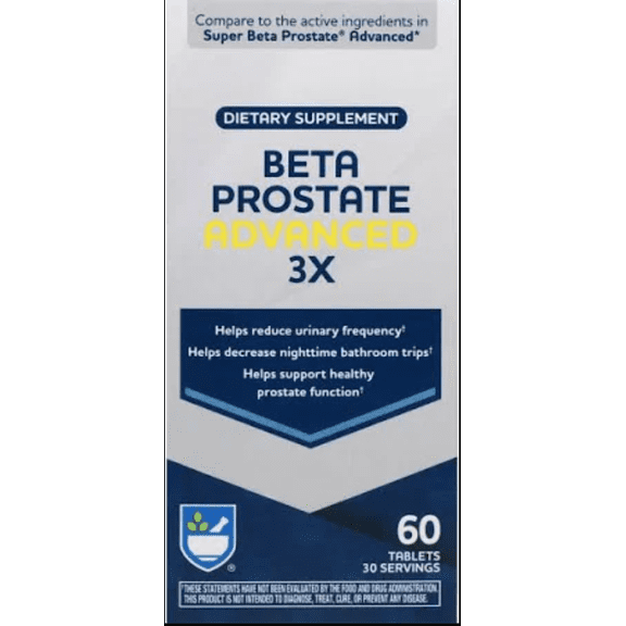 Rite AID Beta Prostate Advanced 3X Dietary Supplement (60 Tablets)