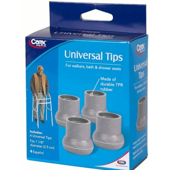 Rite AID Carex Universal Tips Fits 1-1/8 Diameter (4 Count)