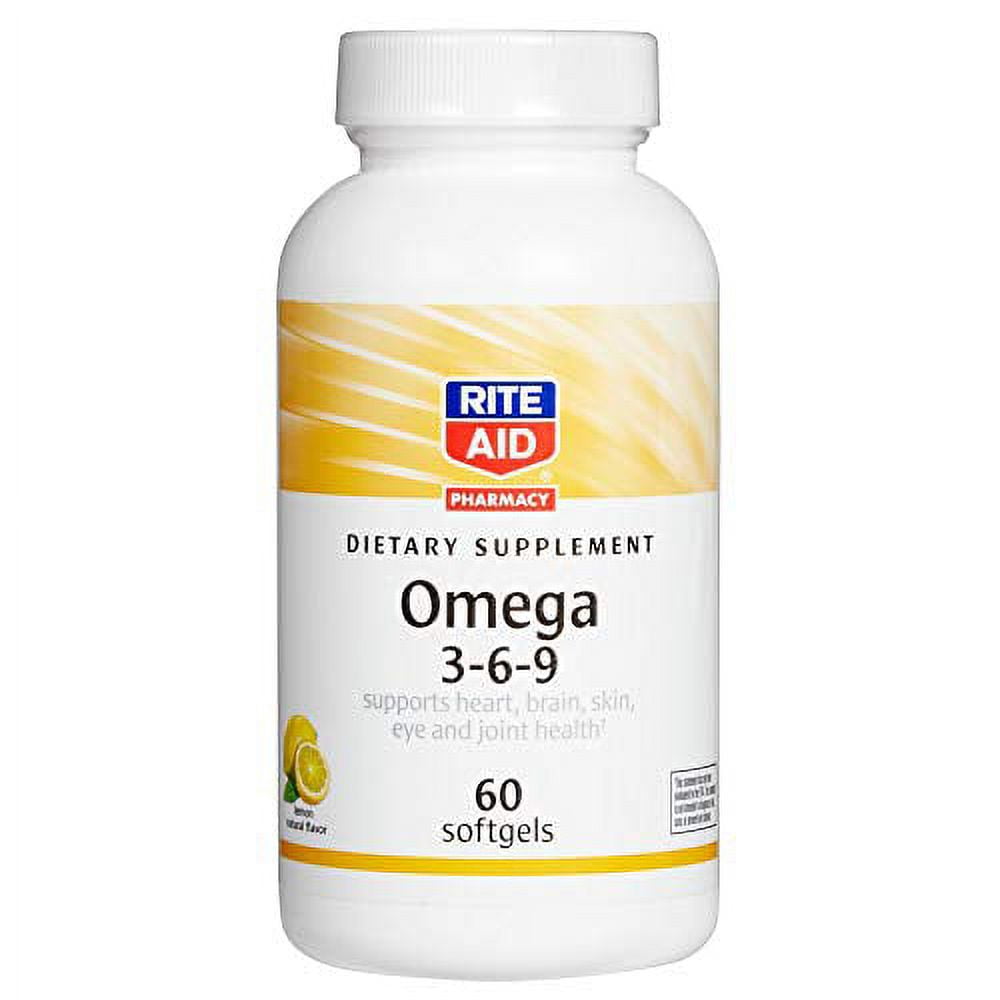 Rite Aid Omega 369 Softgels, Lemon Flavored 60 Count