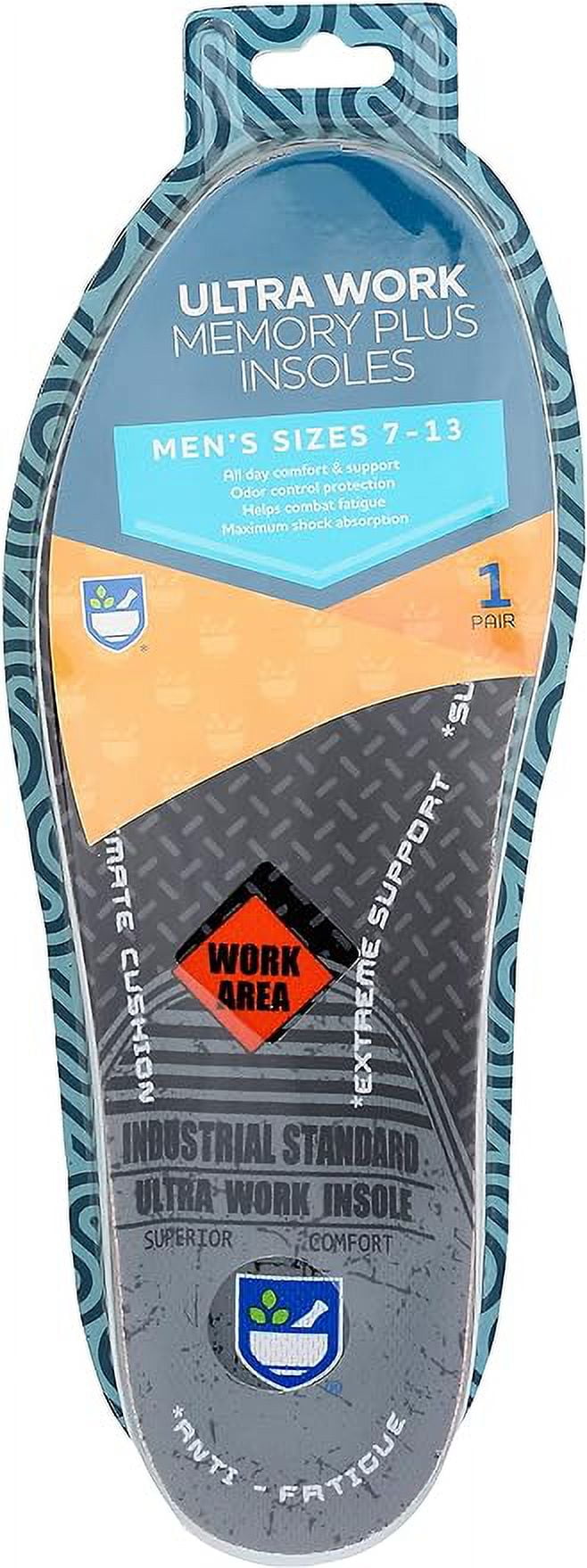 Rite Aid Ultra Work Memory Plus Insoles for Men Sizes 713 Memory