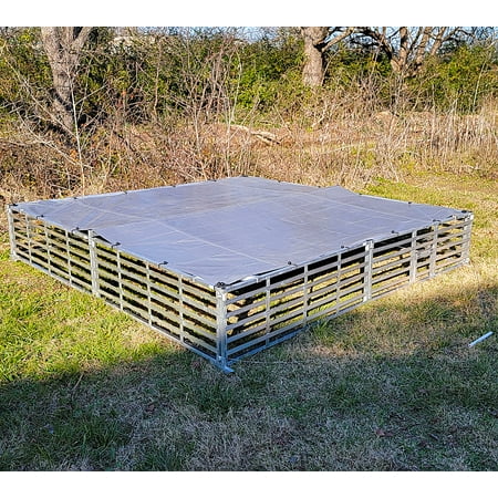 Rite Farm Products Aluminum 10'X10' Mobile Broiler Chicken Tractor Coop Poultry Meat Bird