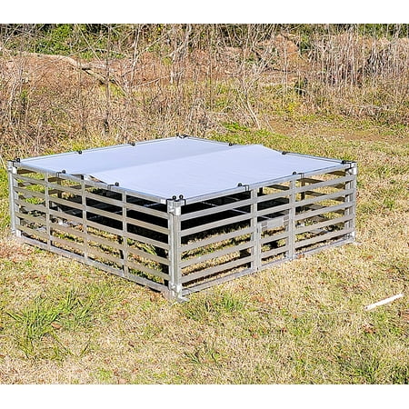 Rite Farm Products Aluminum 5'X5' Mobile Broiler Chicken Tractor Coop Poultry Meat Bird