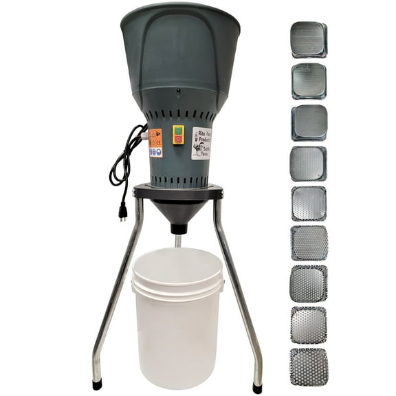 Rite Farm Products Electric Feed and Grain Grinding Mill with 9 Grinder Plates