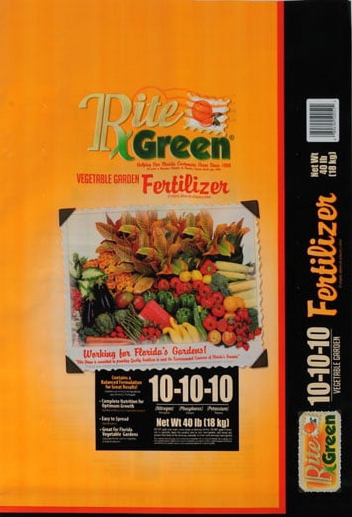 Rite Green Vegetable Garden 10-10-10 Lawn Fertilizer, 40 Lb.