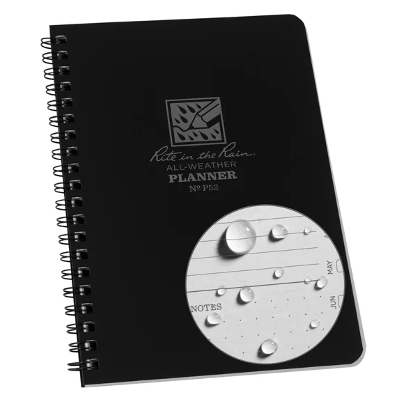 Rite In The Rain Waterproof Weekly Planner 4.625X7 Weatherproof Paper 106 Pages
