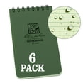 thumbnail image 1 of Rite in the Rain Top Spiral Notebook 935L6 - Weatherproof, Universal Pattern - 6 Pack, 3" x 5", Green, 1 of 8