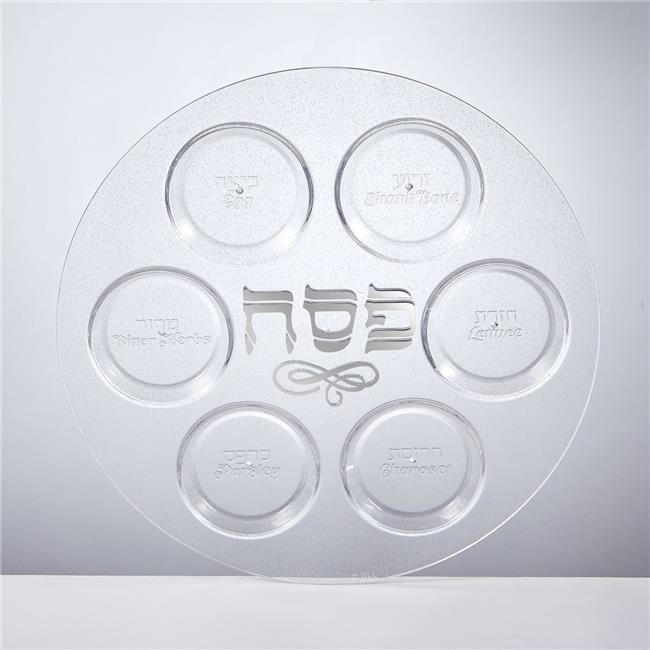 Rite Lite Plastic Seder Plate Clear Glitter Passover Gifts - View #5