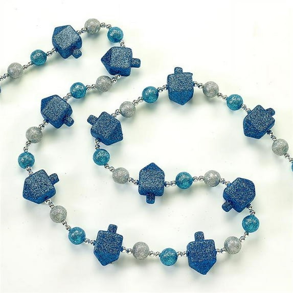 Rite Lite 13024 6 ft. Chanukah Foam Glitter Garland, Blue & Silver