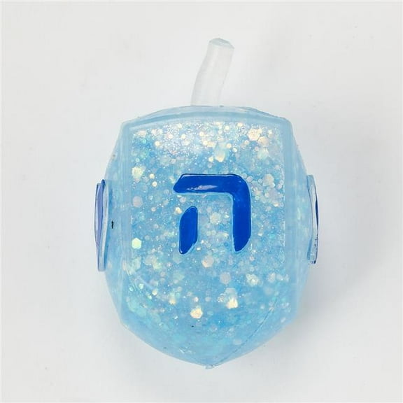 Rite Lite DRN-2 3 in. Filled with Iridescent Glitter TPR Squish Dreidel, 12 per Display - Pack of 12