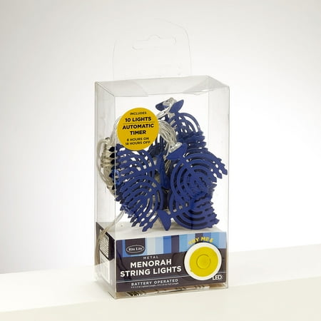 Rite Lite Menorahs LED Light String Blue Metal