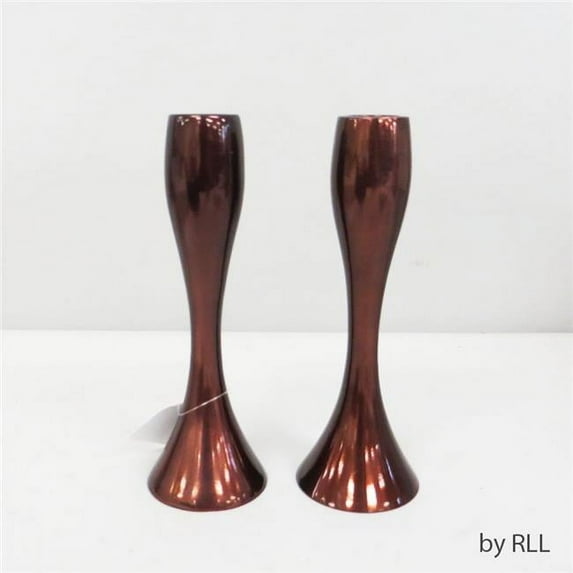 Rite Lite ALCS-408 7 in. Copper Color Contemporary Candlesticks - Set of 2
