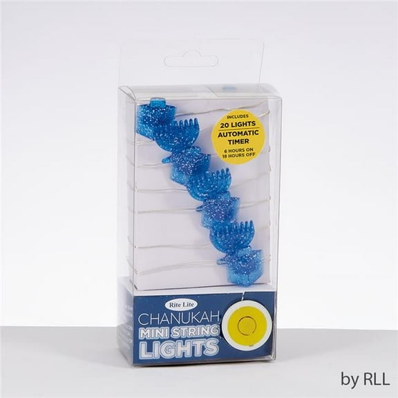 Rite Lite B-HL-200 9 ft. Battery Operated Mini String Lights with Dreidel & Me