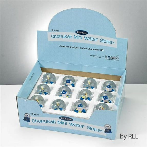 Rite Lite Chanukah Mini Water Globe, Assorted Designs, Counter Display - 40 Designs