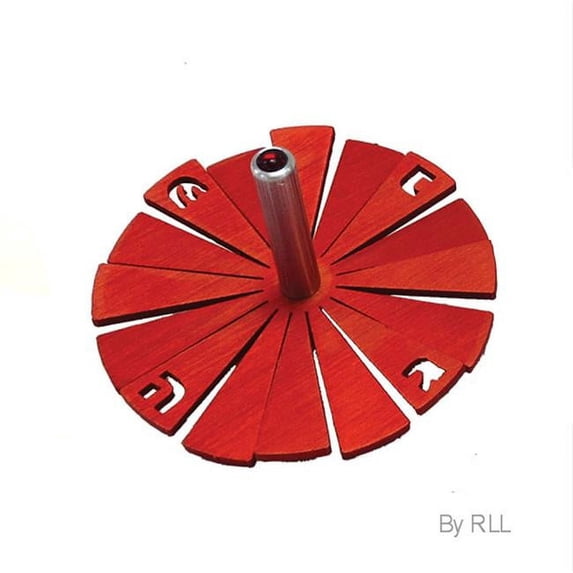 Rite Lite DRAS-FLWR-R Dreidel Flower Adi Sidler, Aluminum - Red